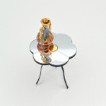 Art Deco Mirrored Stool ''Flower''